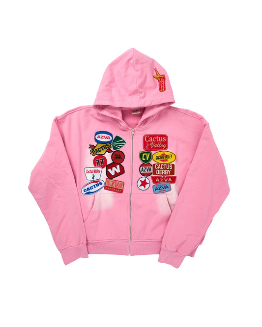 AZVA Studios Pink Rest Stop Hoodie