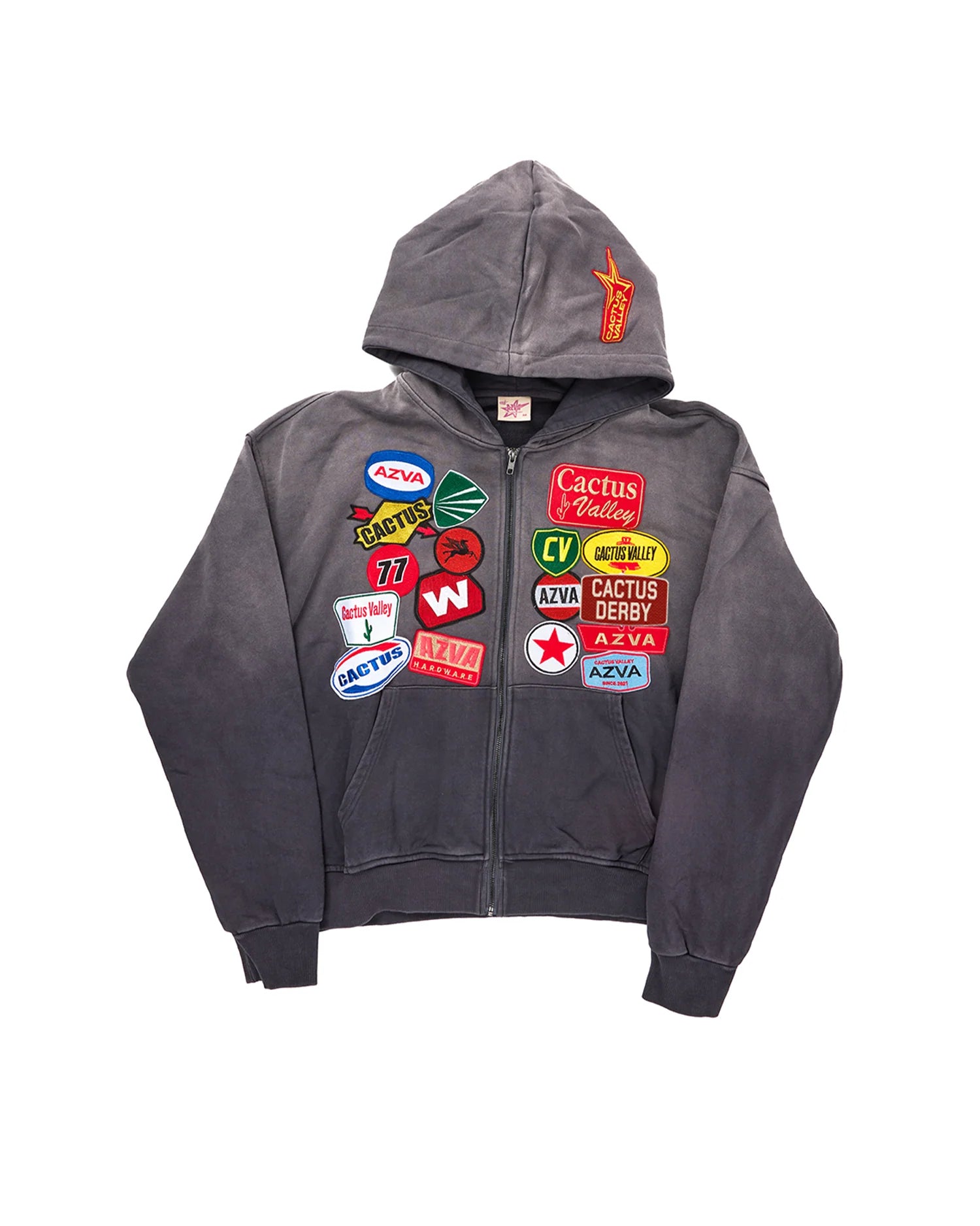 AZVA Studios Vintage Black Rest Stop Hoodie-Empxre Boutique