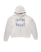 AZVA Studios Crystal Valley Zip Bone Hoodie-Empxre Boutique