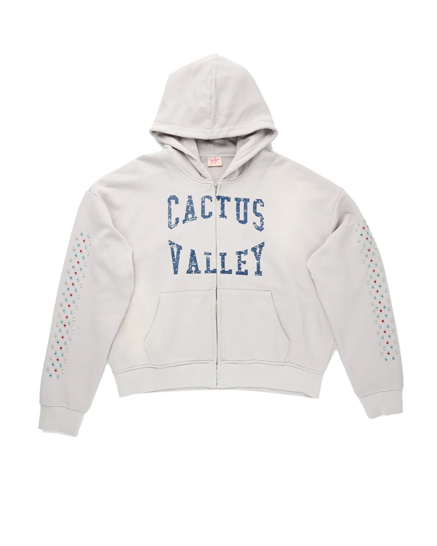 AZVA Studios Crystal Valley Zip Bone Hoodie