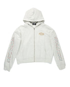 AZVA Studios Crystal Cactus Zip Hoodie Grey-Empxre Boutique