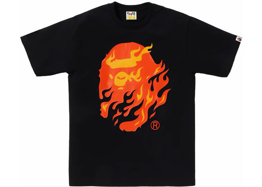 Bape Flame Ape Head Tee Black/Red