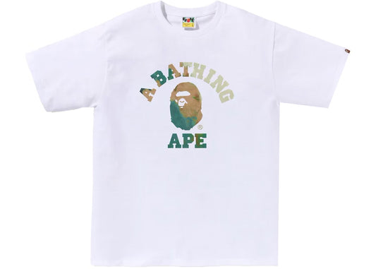 BAPE TIE DYE COLLEGE TEE White Camo