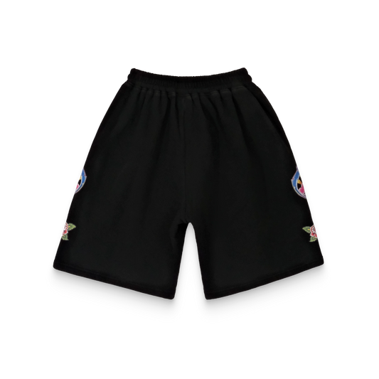 We Are Righteous Risen King Sweat Shorts Black