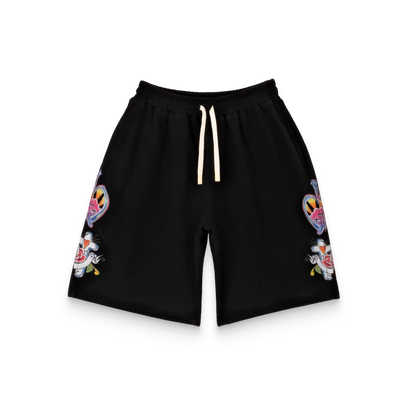 We Are Righteous Risen King Sweat Shorts Black