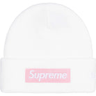 Supreme New Era Box Logo Beanie FW25 White-Headwear-Empxre Boutique