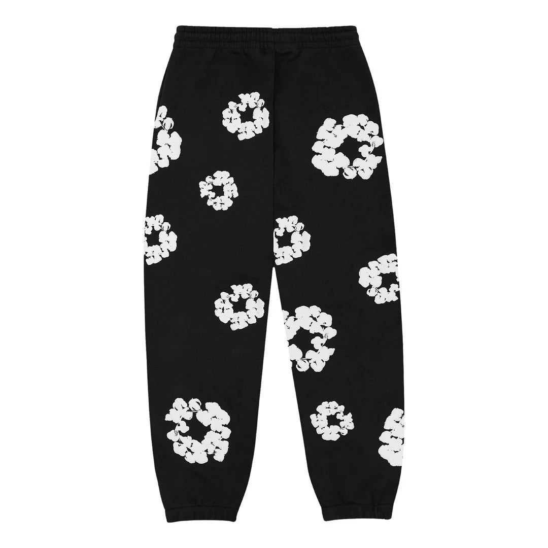 Denim Tears The Cotton Wreath Sweatpants Black-Empxre Boutique