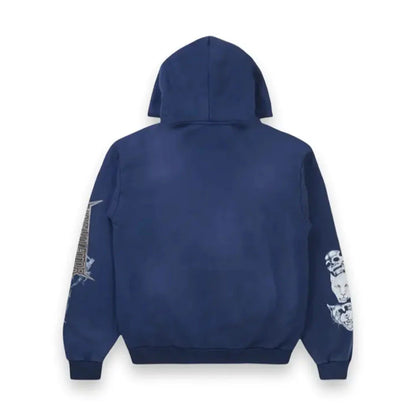 Travis Scott NYC Metlife Utopia Blue Washed Hoodie