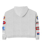 Bottega Desires Patch Zip-Up Hoodie Grey