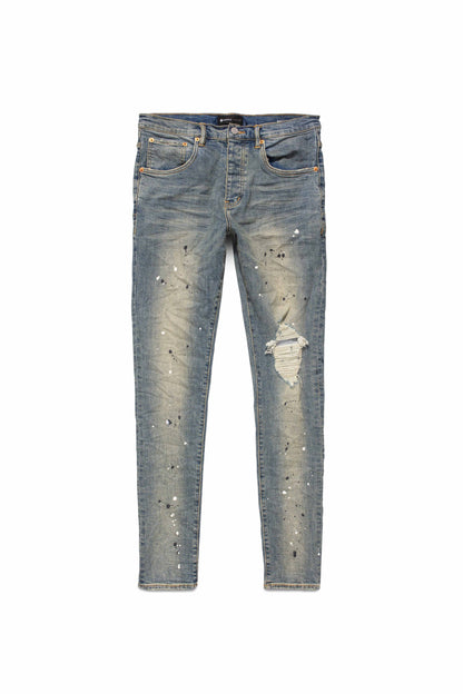 Purple Brand Mid Indigo Destroy Paint Blue