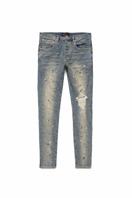 Purple Brand Mid Indigo Destroy Paint Blue