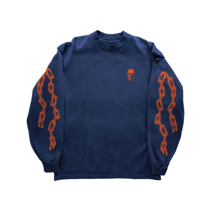 Warren Lotus	Chain Reaper Long Sleeve T-Shirt Navy