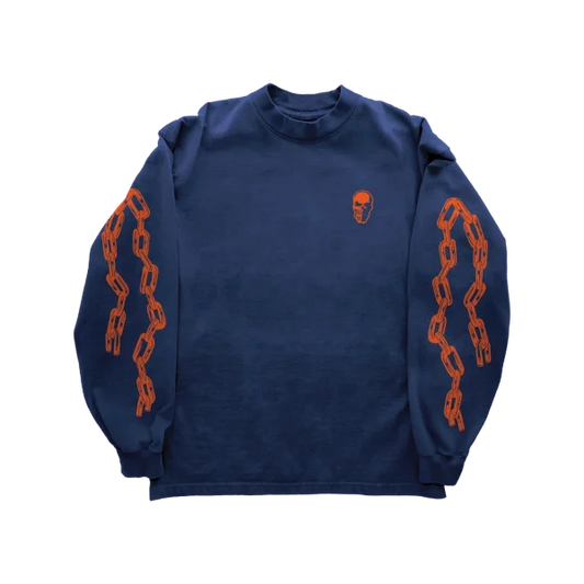 Warren Lotus	Chain Reaper Long Sleeve T-Shirt Navy