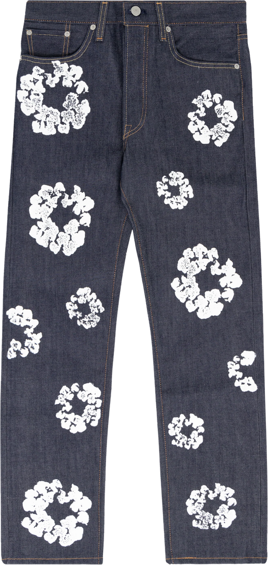 Denim Tears Blue Washed Wreath Jeans