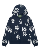 Denim Tears Bstroy Zip Up Hoodie Navy