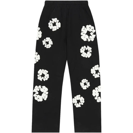 Denim Tears Cotton Wreath Baggy Sweatpants  Black