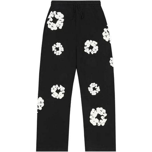 Denim Tears Cotton Wreath Baggy Sweatpants  Black