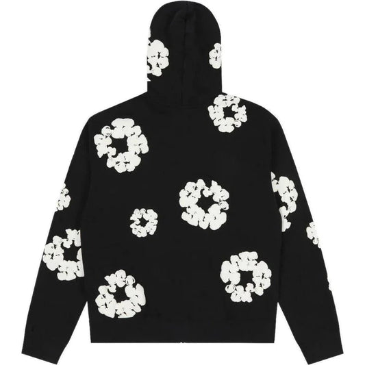 Denim Tears Cotton Wreath Zip Hoodie Black