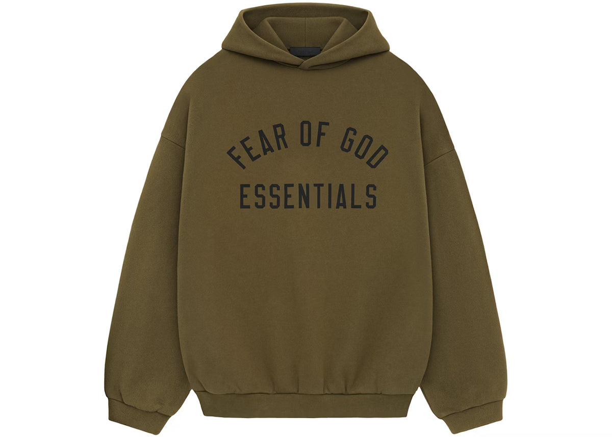 Fear of God Essentials Fleece Hoodie Olive – Empxre Boutique