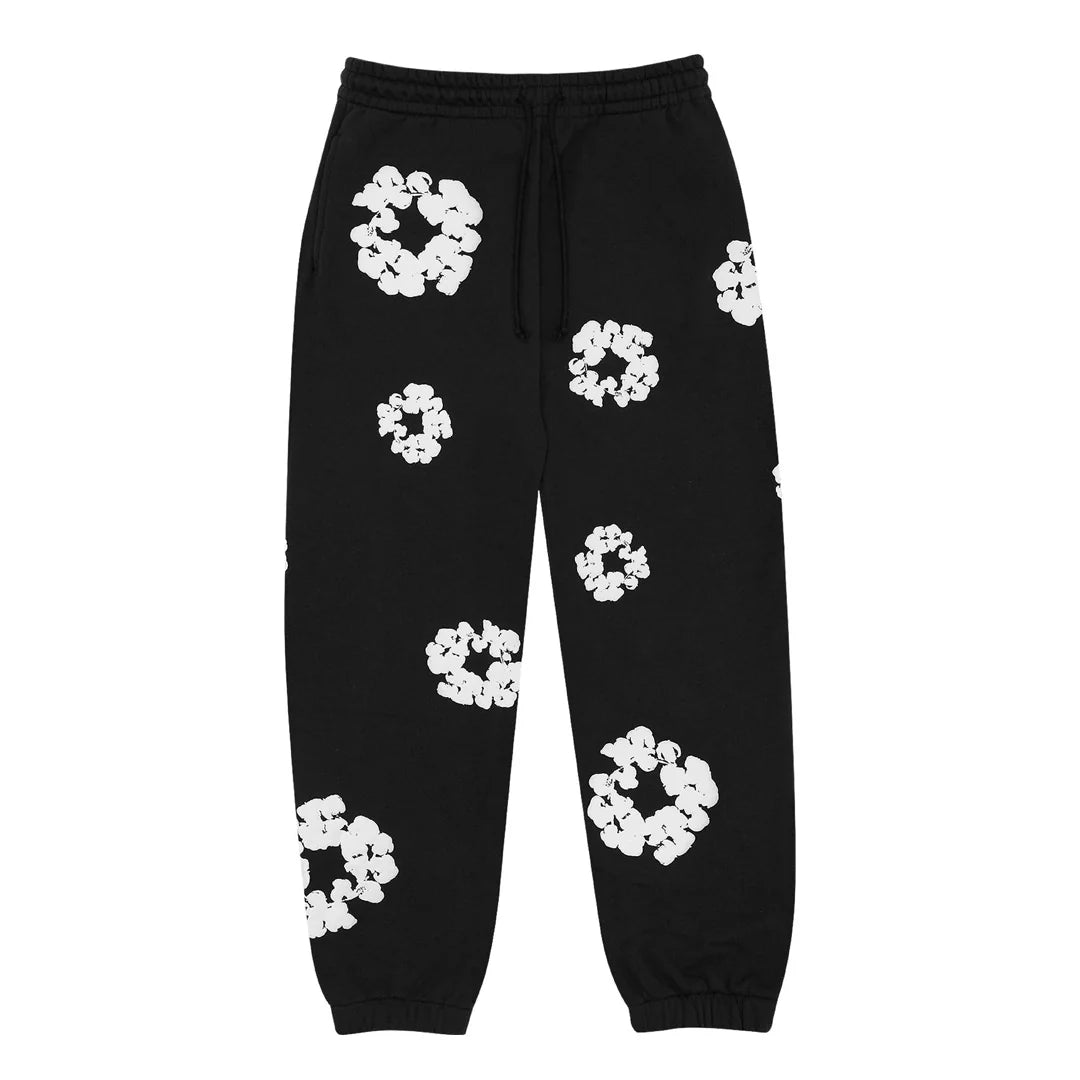 Denim Tears The Cotton Wreath Sweatpants Black-Empxre Boutique