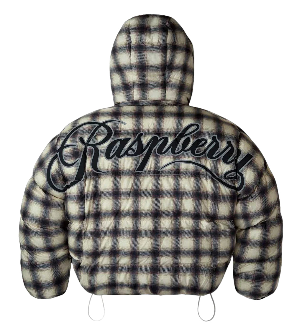 GV Gallery Raspberry Hills Plaid Puffer-Empxre Boutique