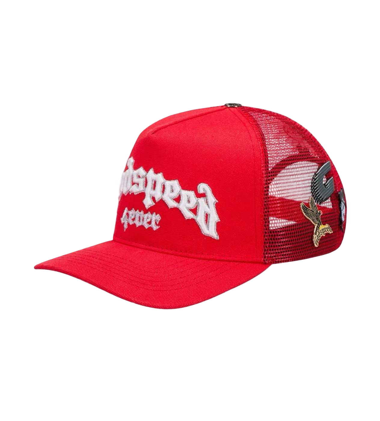 Godspeed Forever Trucker Hat Red-Empxre Boutique