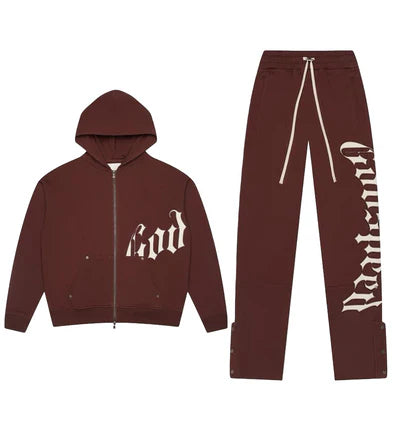 Godspeed OG Logo Sweatsuit V2 Brown-Empxre Boutique