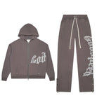 Godspeed OG Logo Sweatsuit V2 Stone Grey Set-Empxre Boutique