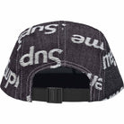 Supreme Jacquard Logos Denim Camp Cap Rigid Indigo-Empxre Boutique