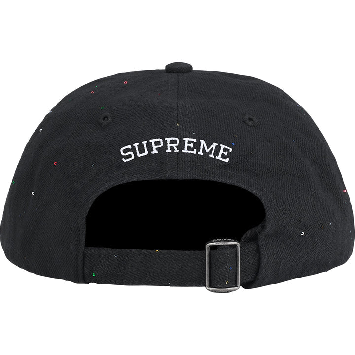 Supreme Sequin Denim Classic Logo 6-Panel Black – Empxre Boutique