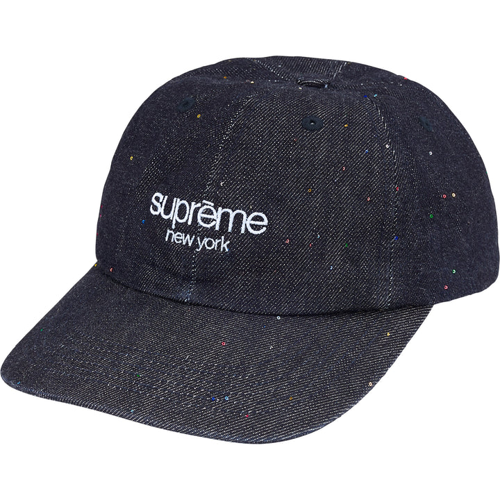 Supreme Sequin Denim Classic Logo 6-Panel Indigo – Empxre Boutique