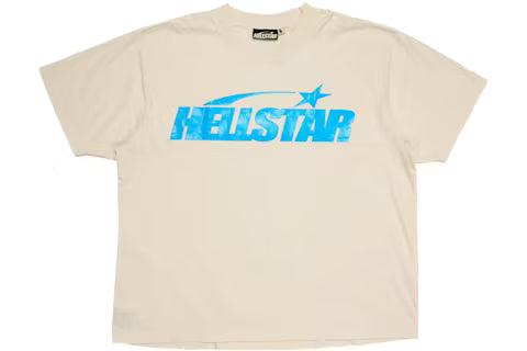 Hellstar Classic Logo Gel Tee Cream Blue