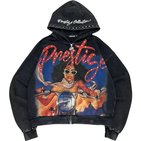 Prestige Motorcycle Hoodie Black-Hoodies-Empxre Boutique