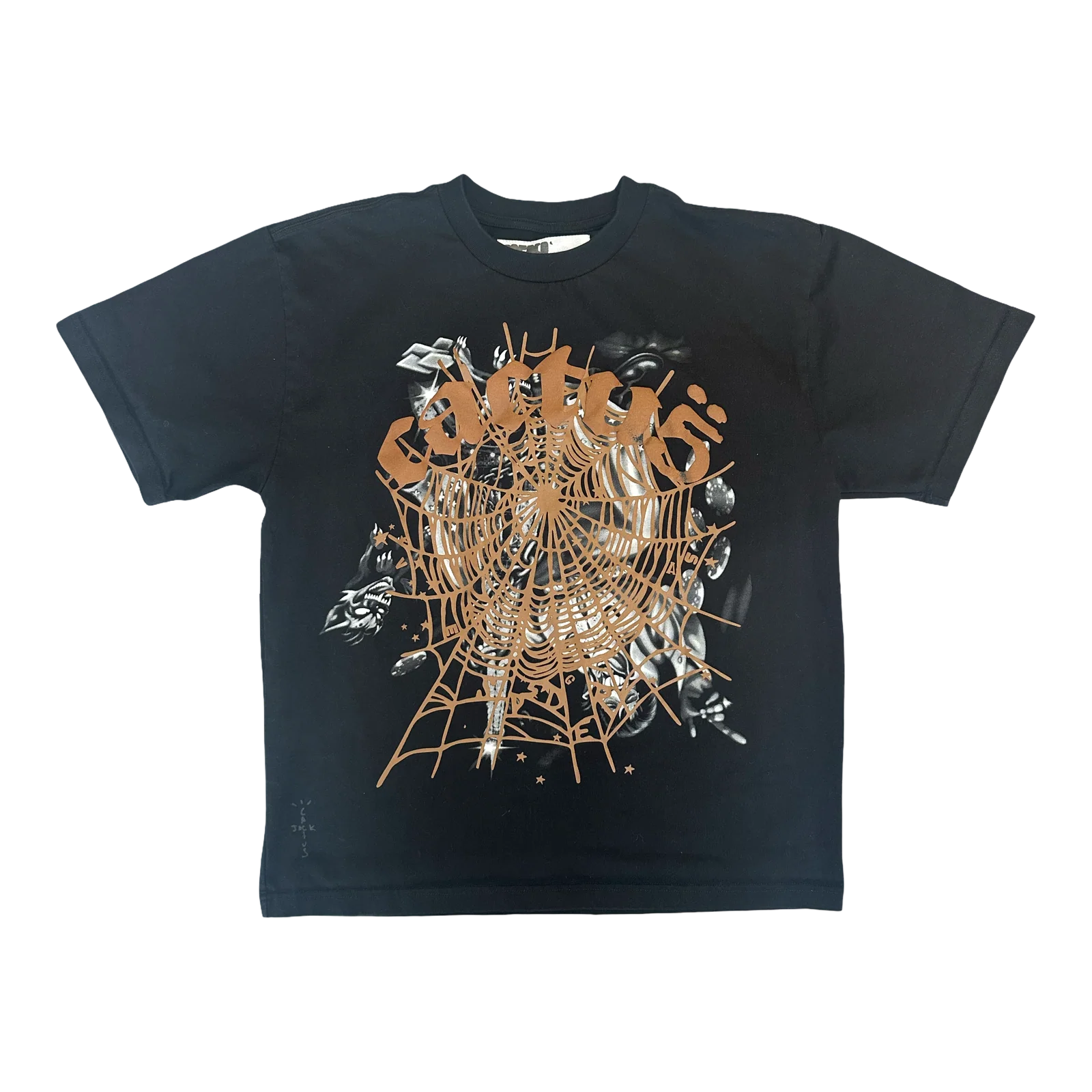 Sp5der x Travis Scott Airbrush T-shirt Black-Empxre Boutique