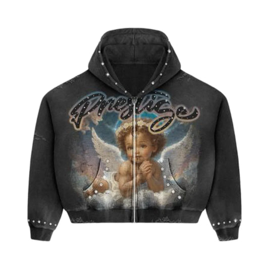 Prestige Angel Hoodie Black Blue