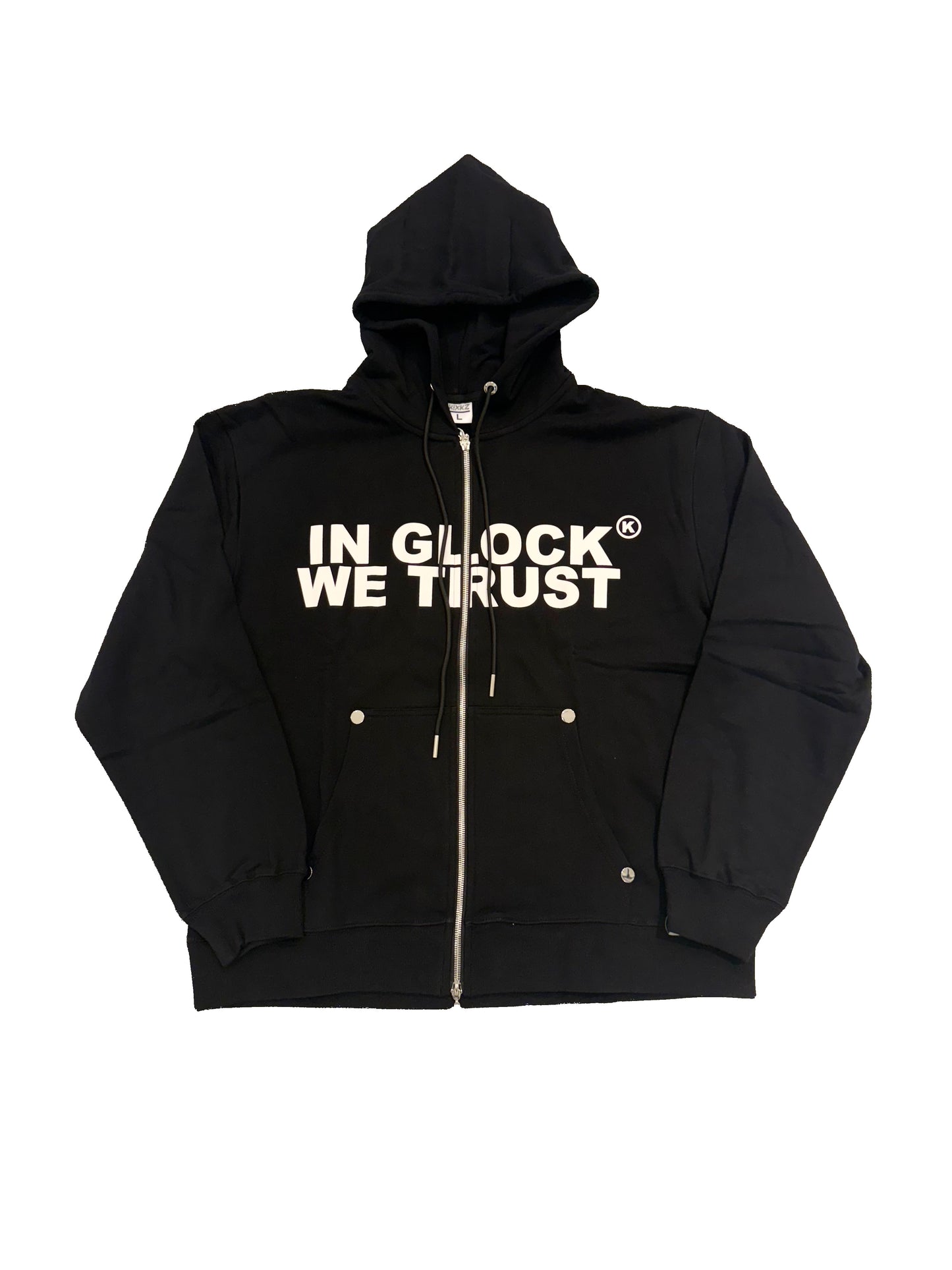 Kixkz Clothing In Glock We Trust Zip Up Hoodie Black-Empxre Boutique