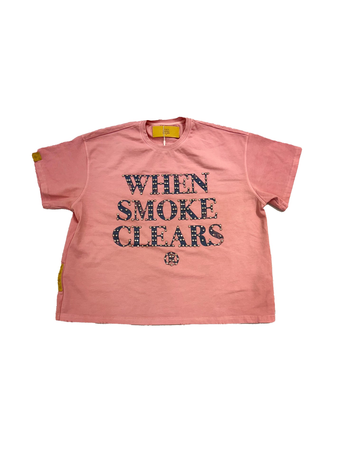 When Smoke Clears Diamond Tee Pink-Empxre Boutique