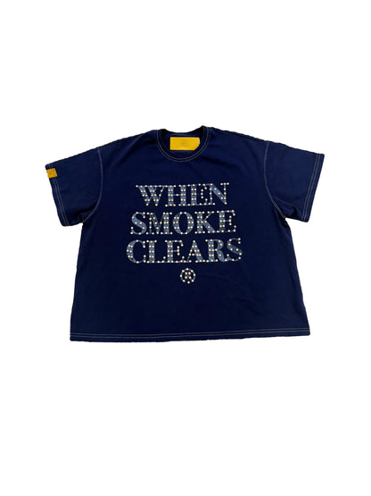When Smoke Clears Diamond Tee Blue-Empxre Boutique