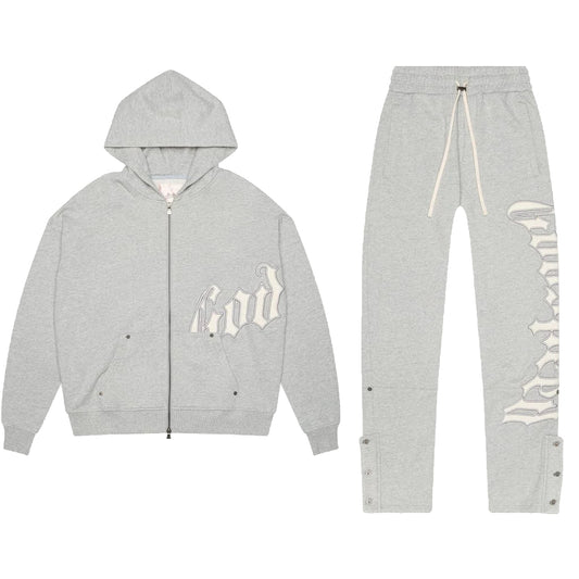 Godspeed OG Logo Sweatsuit V2 Heather Grey Set-Empxre Boutique