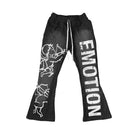 Mixed Emotions Black Cupid Flare Sweatpants-Empxre Boutique