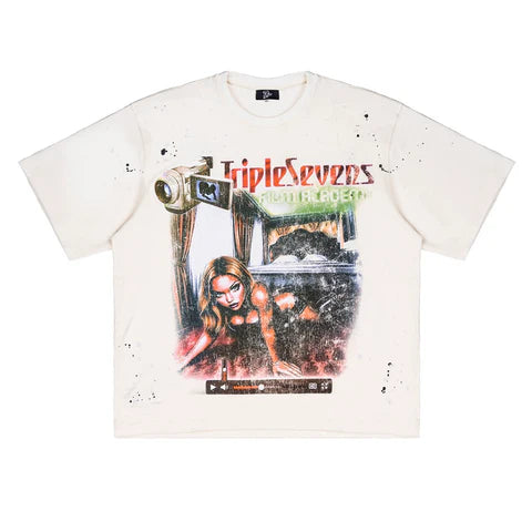 Triple Sevens Triple Camera Tee Cream-Empxre Boutique