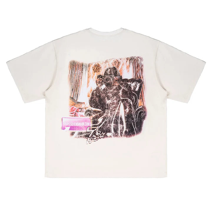 Triple Sevens Triple Camera Tee Cream-Empxre Boutique