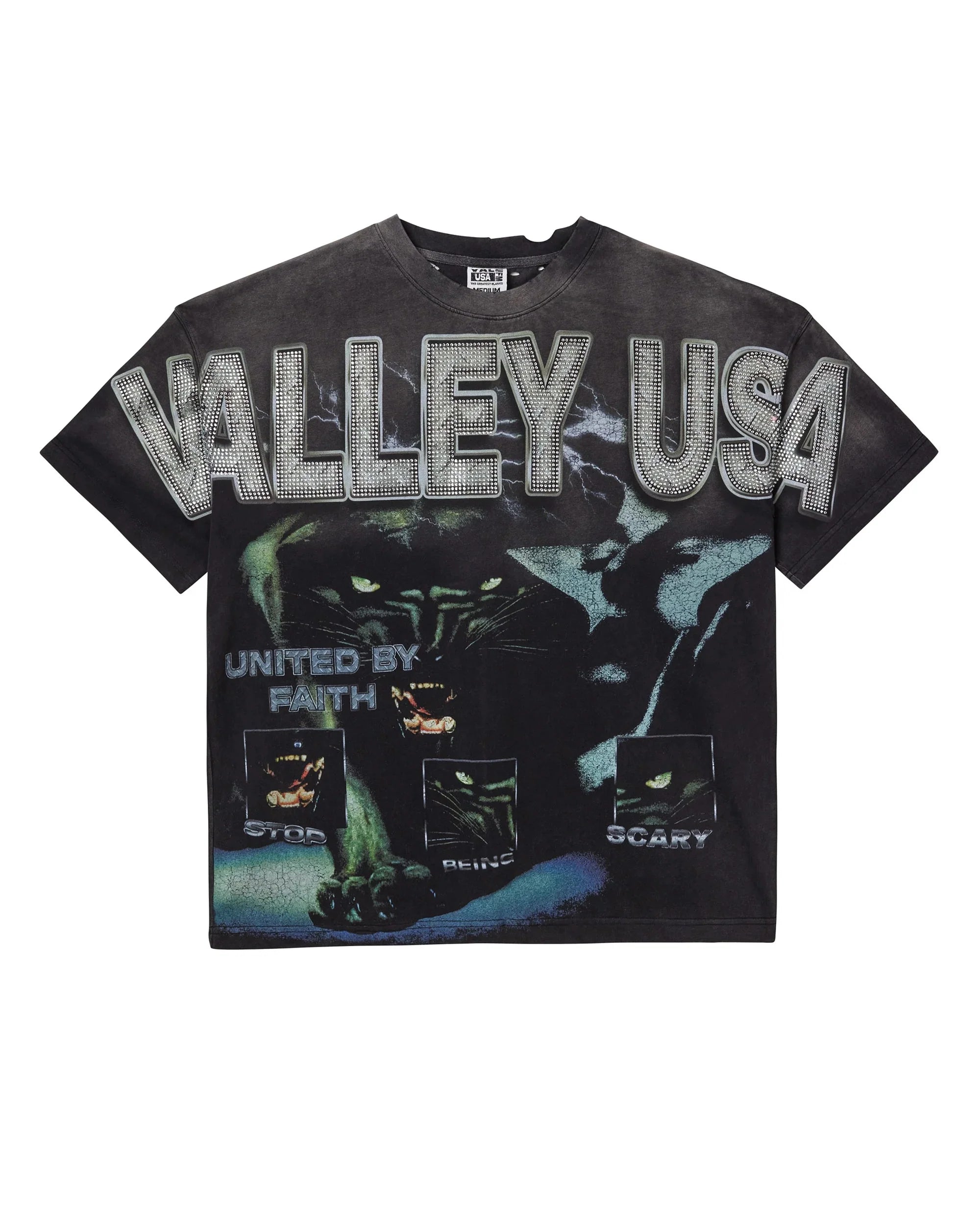 Vale Forever Faith Bling Tee Black-Empxre Boutique