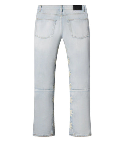 Lost Shdws Bone on Blue Sun Logo Denim