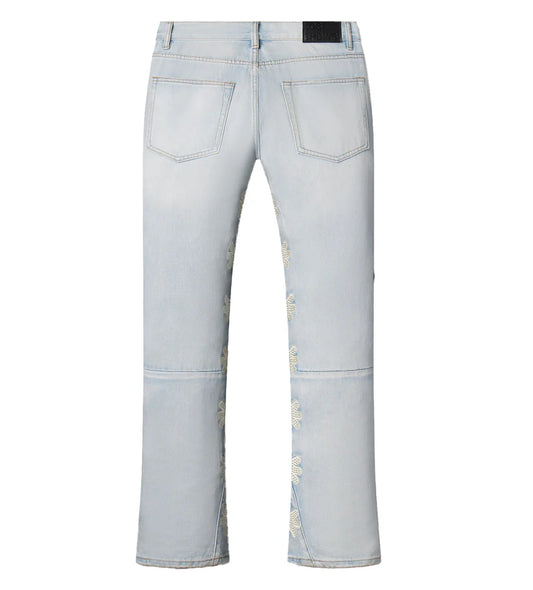 Lost Shdws Bone on Blue Sun Logo Denim