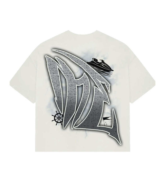 Mixed Emotions Cream Jetski Rhinestone Tee