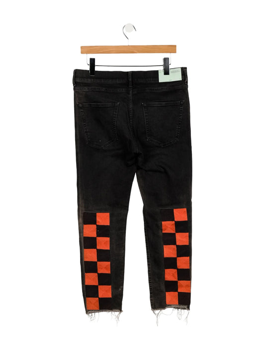 Off White 2017 Skinny Jeans Black Orange