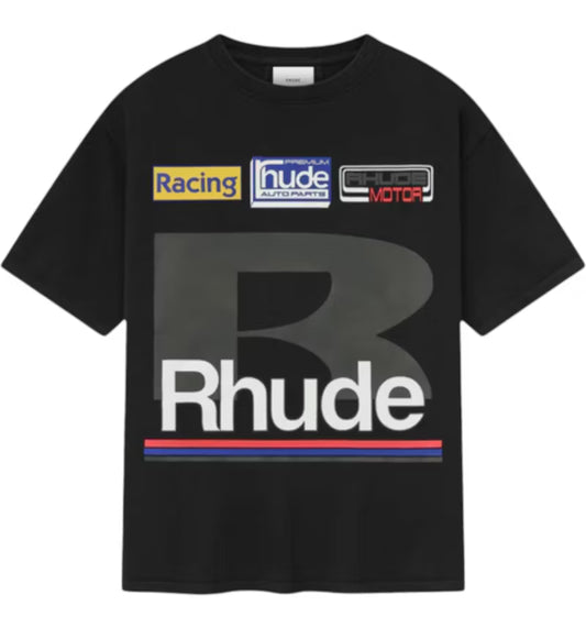 Rhude Petrol Patch Tee Black