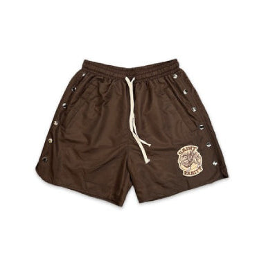 Saint Vanity Nylon Shorts Brown-Empxre Boutique