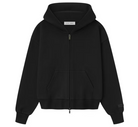 Fear of God Essentials Classic Fit Fleece Zip-Up Hoodie Jet Black-Hoodies-Empxre Boutique